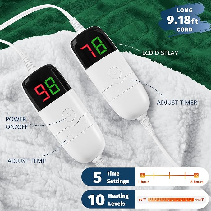 Heated Electric Blanket Queen Size - Image 3