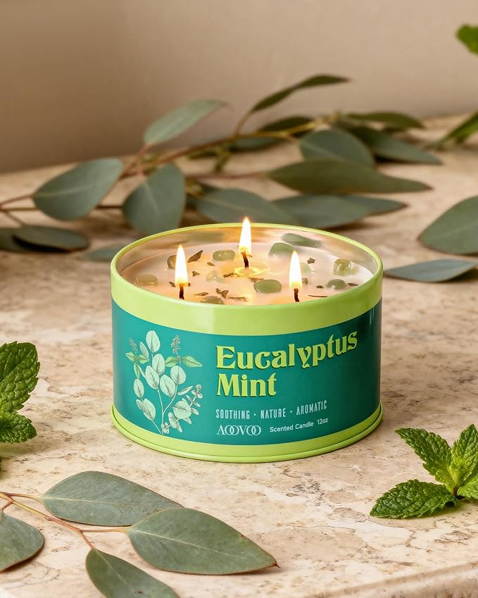 AOOVOO Eucalyptus Mint Candle for Relaxation - Image 6
