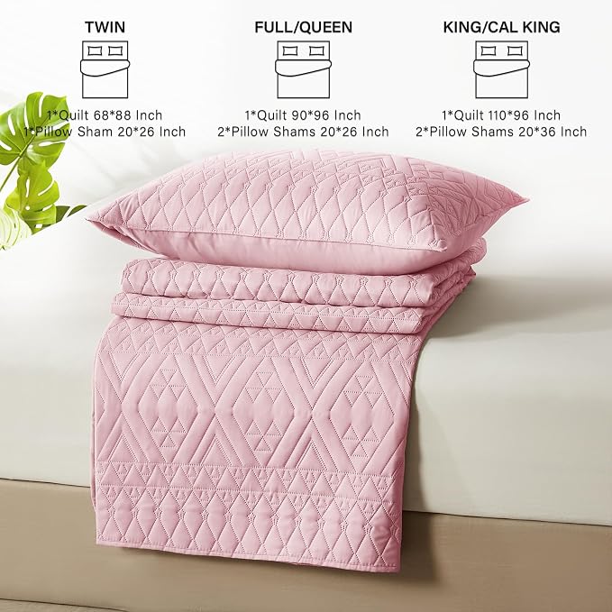 akkialla Full/Queen Quilt Set, Boho Geometric Pattern, Soft All-Season Bedding - Image 7