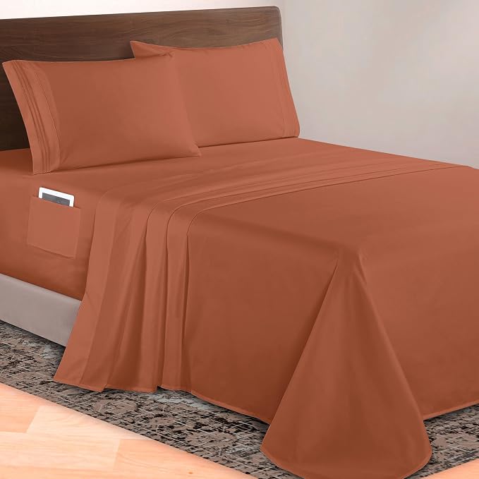 Elegant Comfort Luxurious 1500 Premium Hotel Quality Microfiber 4-Piece Sheet by ELEGANTCOMFORT