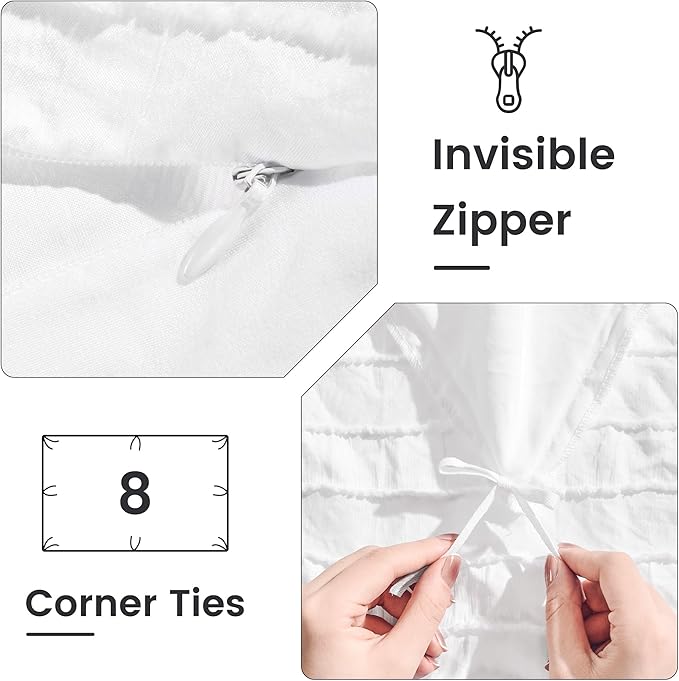 NEXHOME PRO Duvet Cover Full, Soft and Lightweight 100% Washed Microfiber - Image 4