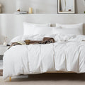 JELLYMONI 100% Natural Cotton 2pcs Striped Duvet Cover Sets, Satin Striped by JELLYMONI