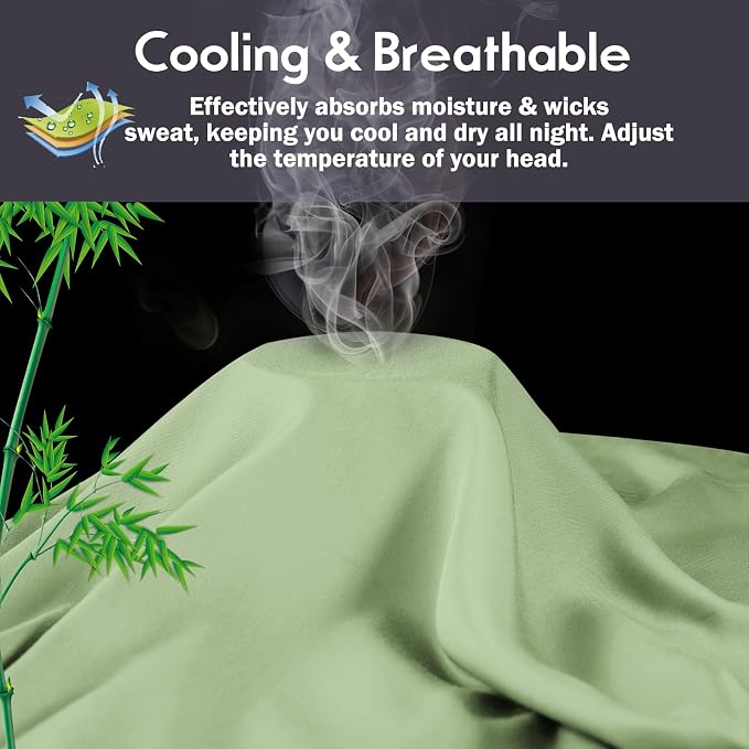 Pillowcases Queen Size 2 Pack, Cooling Viscose from Bamboo Pillow Cases - Image 3