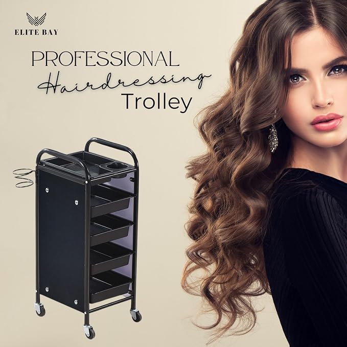ELITE BAY-Hairdressing Trolley- Metal Salon Rolling Cart Organizer.Durable - Image 7