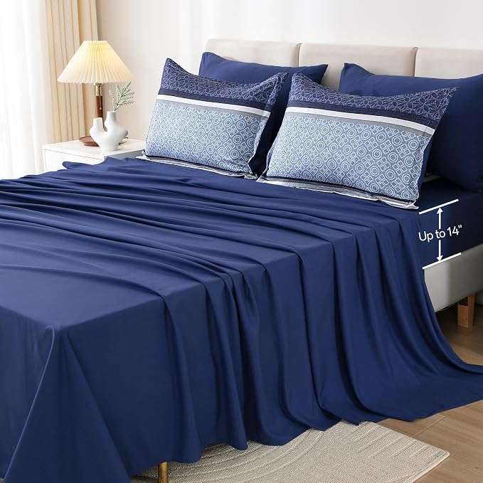 WONGS BEDDING Comforter Set Queen Size 7 Pieces, Patchwork Soft Lightweight - Image 4