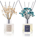 Airkeep Reed Diffuser 3.38 oz 2pk, Clean Linen/Cashmere Vanilla Scented Reed by Airkeep