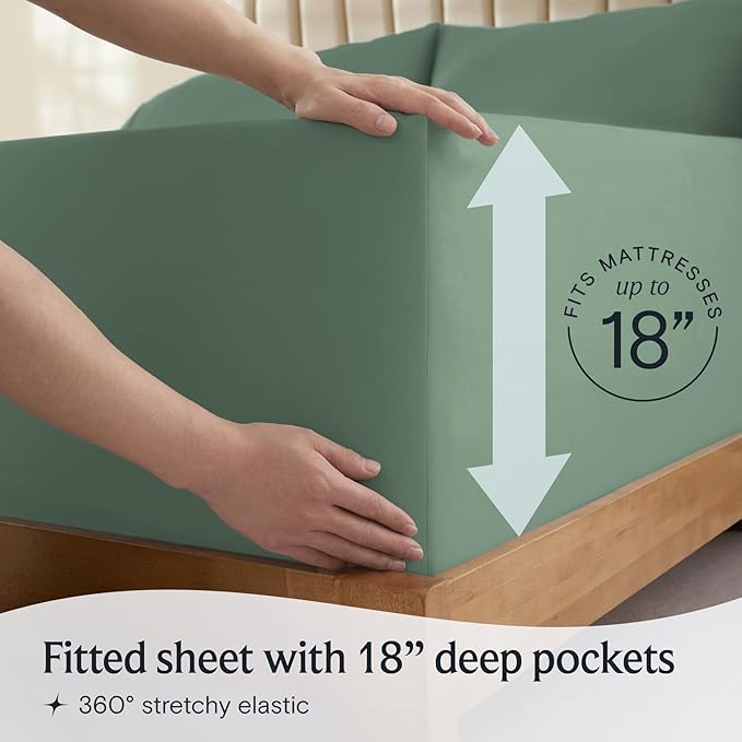 LuxClub 4 PC King Sheet Set, Breathable Luxury Bed Sheets, Deep Pockets 18" - Image 5
