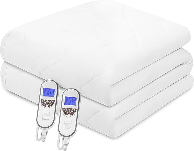 Bwarm Premium Multi-Zone Heated Mattress Pad Cal King, Dual Control 72" x 84" - Image 2