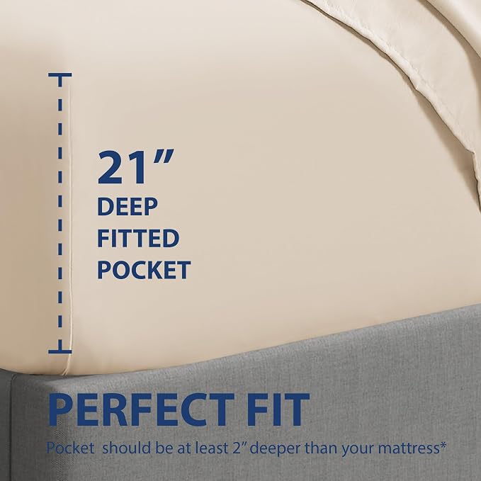 Cathay Home Twin XL Fitted Sheet - Image 3
