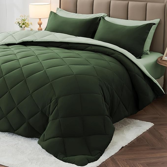 MUXHOMO 5 Pieces Twin Comforter Set, Reversible Bed in a Bag Twin Size by MUXHOMO