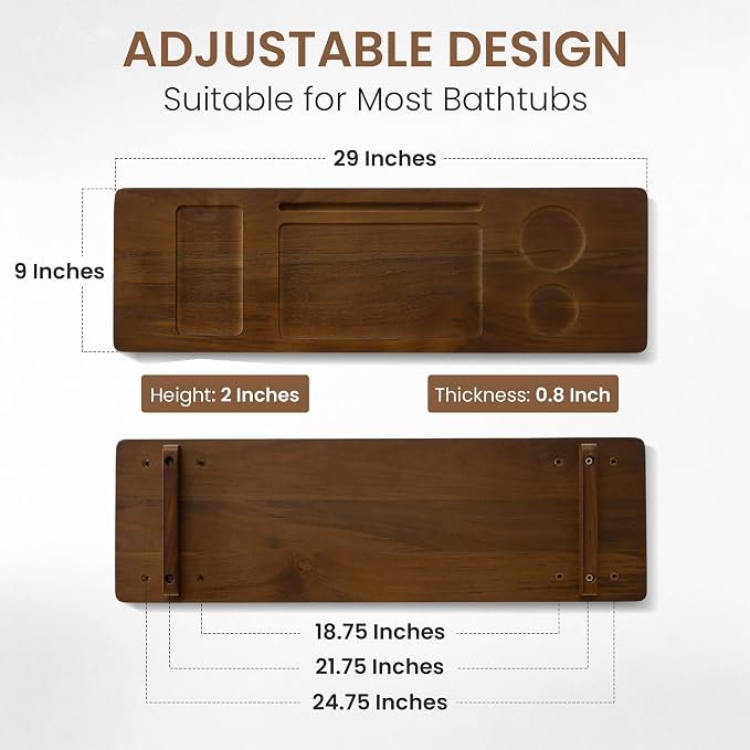 Teak Bathtub Tray - Image 3