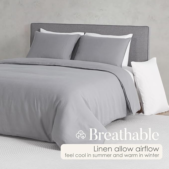 DAPU 100% Linen Duvet Cover Set - Image 3