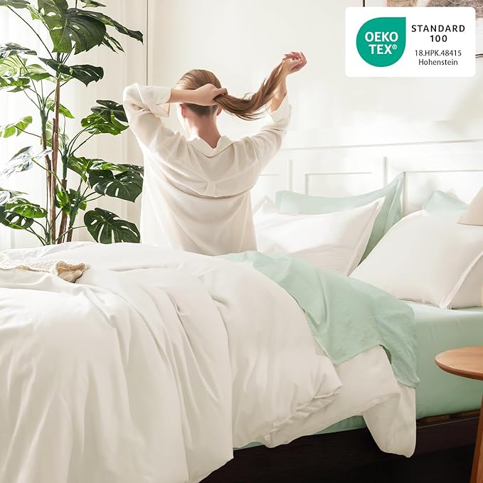 Litanika Twin XL Comforter Set Cream, 2 Pieces Extra Long Dorm Bedding Sets - Image 4