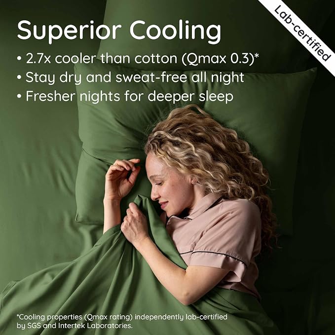 Bambaw 100% Viscose Derived from Bamboo Pillowcase King Size – Set of 2 Cooling - Image 3