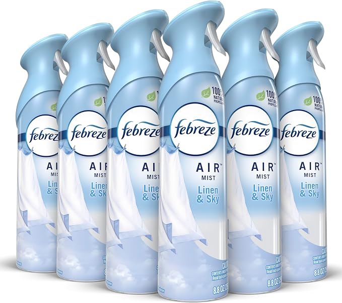 Febreze® Odor-Fighting Air Fresheners, Linen Sky™, 8.8 Oz, Carton Of 6 - Image 8
