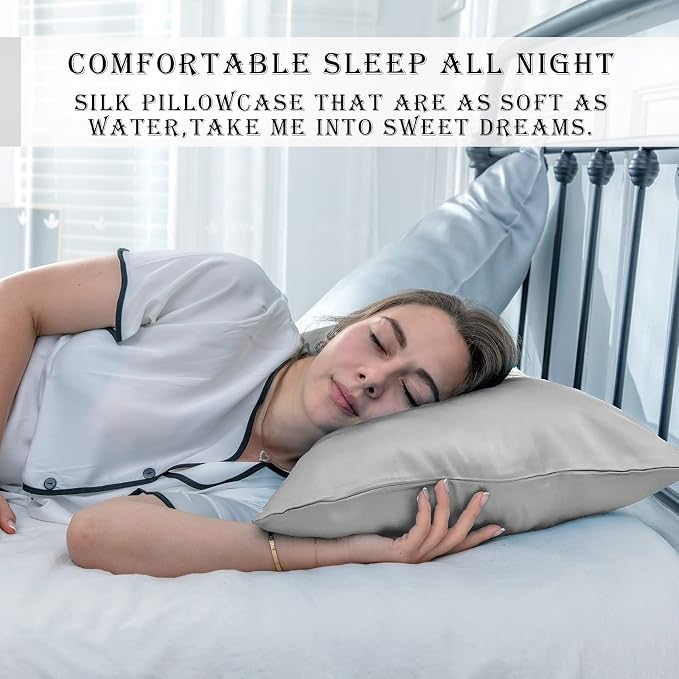 Silk Pillow Cases 2 Pack Soft Breathable and Sliky King Size Pillow Cases Set - Image 6