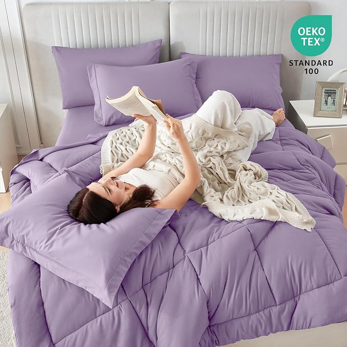 Sasttie King Size Comforter Set, 7 Pieces Bed in a Bag King, Complete Bedding - Image 5