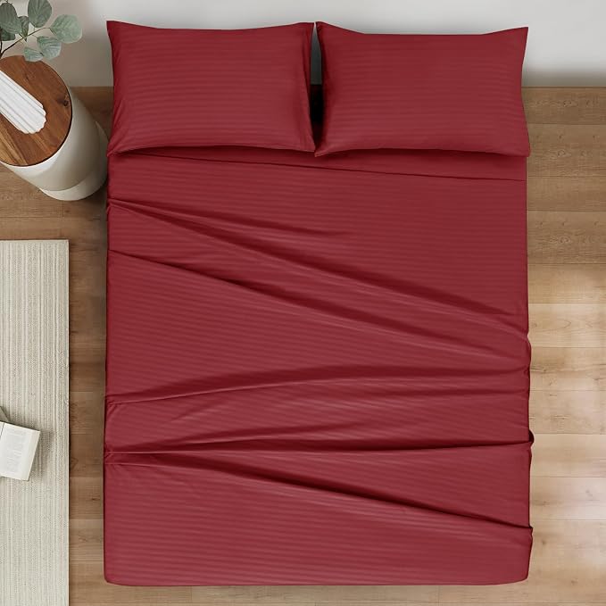 Mejoroom Striped Queen Size Sheet Set - Image 2