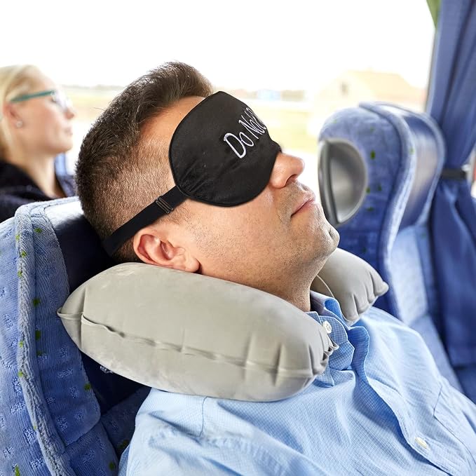 Geyoga 4 Pieces Funny Eye Mask for Sleep Soft Satin Eye Mask Blackout Blindfold - Image 6