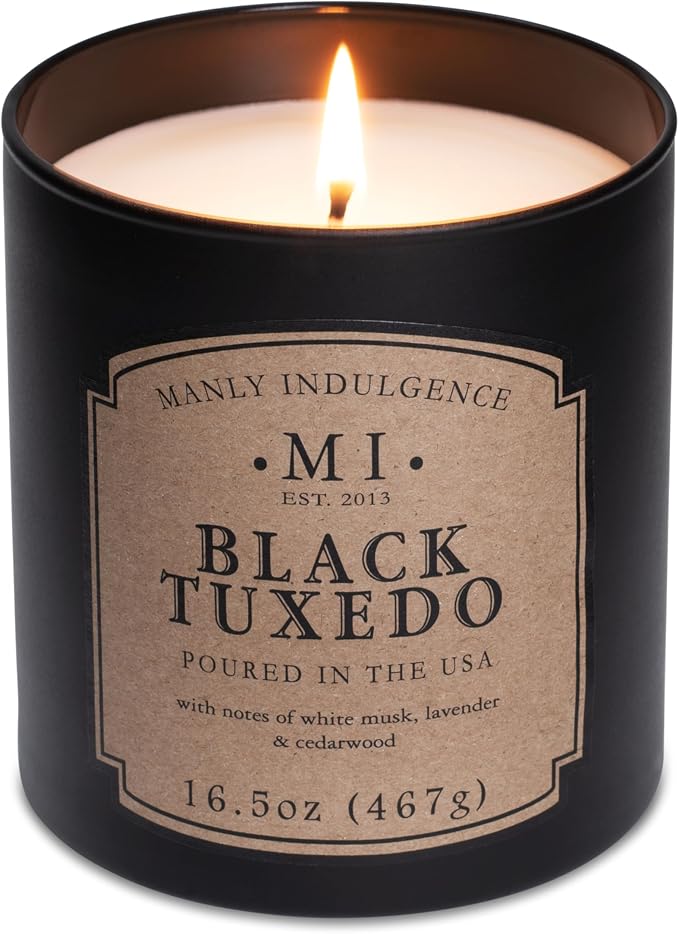 Manly Indulgence Black Tuxedo Jar Candle 16.5 oz - Image 3