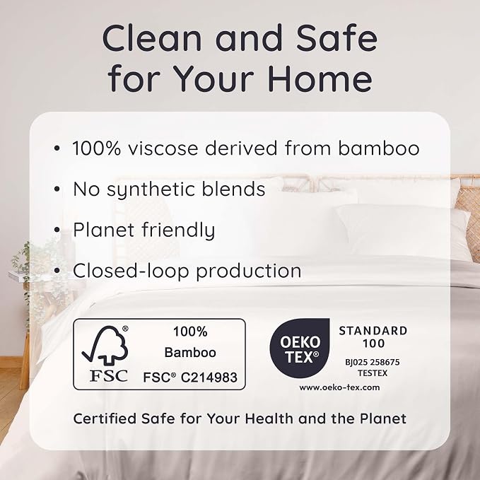 Bambaw 100% Viscose Derived from Bamboo Pillowcase Standard Size – Set of 2 - Image 6