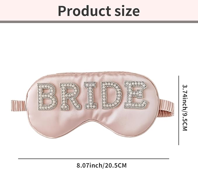Bride Sleep Mask, Bride Eye Mask, Mrs Satin Bridal Eye Maskes Soft Sleep Maskes - Image 7