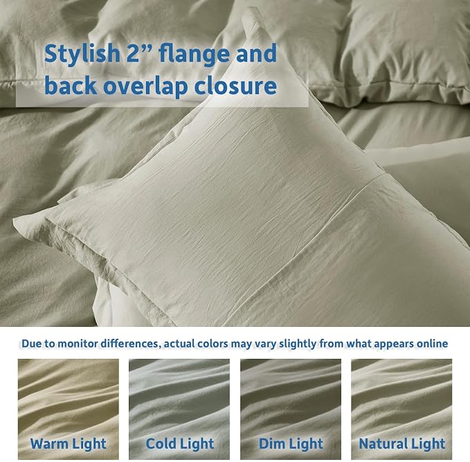 Nestl Light Sage Duvet Cover Full Size - Image 8