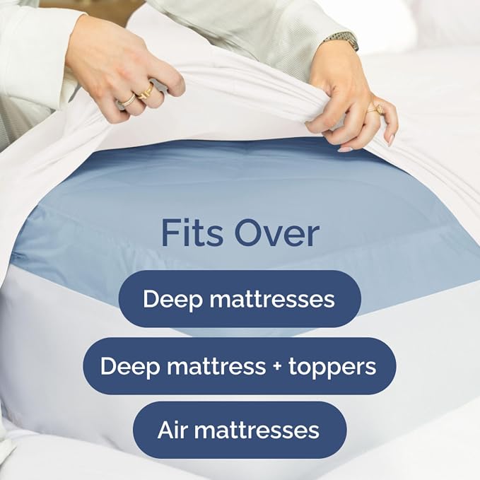 Extra Deep Full 400 Thread Count Cotton Fitted Sheet - Image 6