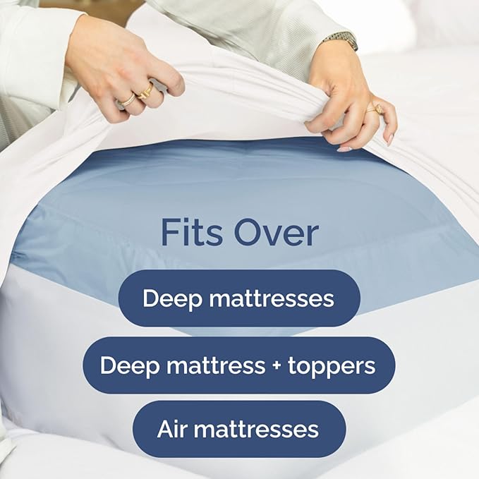 Extra Deep King 400 Thread Count Cotton Fitted Sheet - Image 6