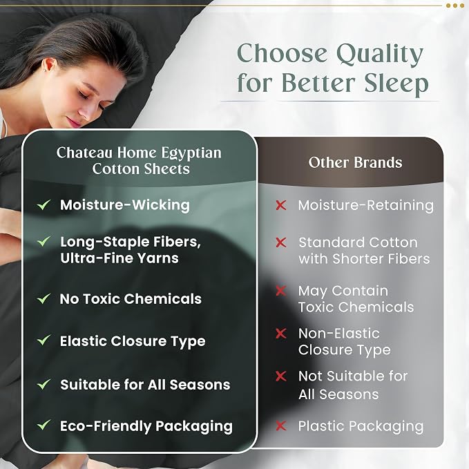 Egyptian Cotton Sheets Queen Size 800 Thread Count, 100% Cotton Queen Sheet Set - Image 8