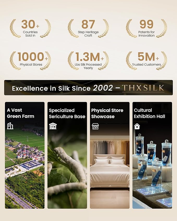 THXSILK Set of 2 100% Pure Mulberry Silk Pillowcases - Image 7