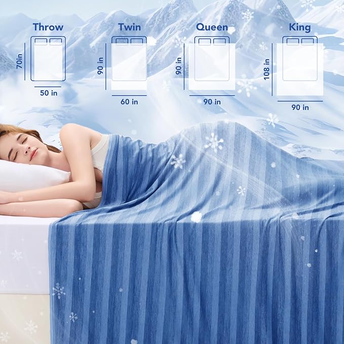 GOHERO Cooling Blanket Queen Size- 90"x90" Summer Cooling Throw Blanket - Image 7