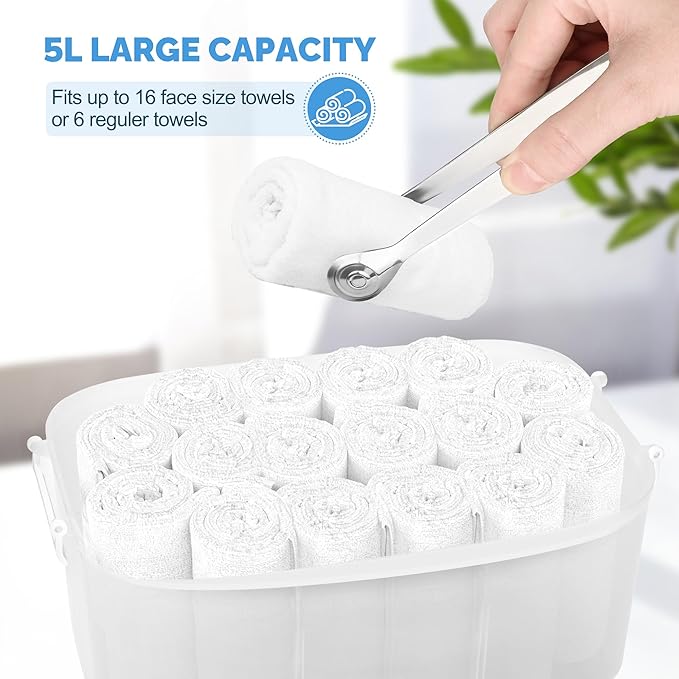 EASYINBEAUTY Hot Towel Warmers for Spa, Holds 16 Small Towels, 5L Portable - Image 2
