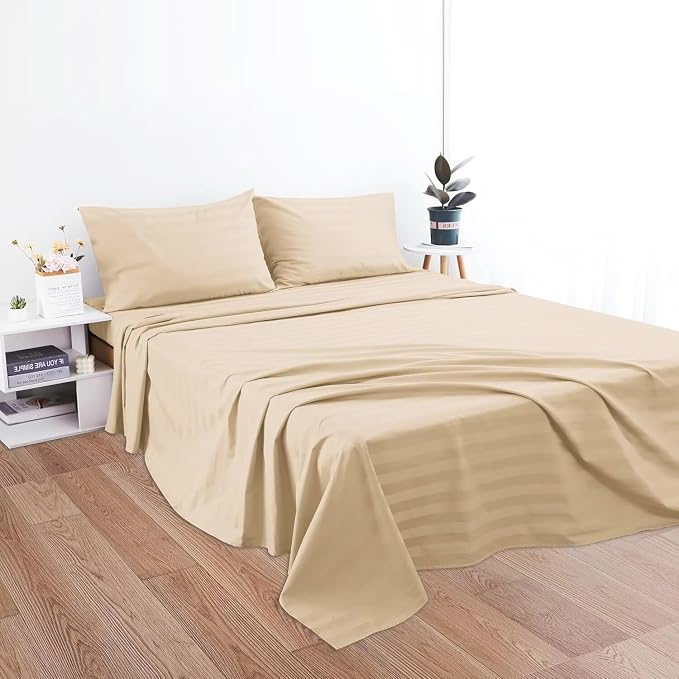 2-Pack Cotton Twin Flat Sheet Only, 600 Thread Count 100% Egyptian Cotton Top - Image 7