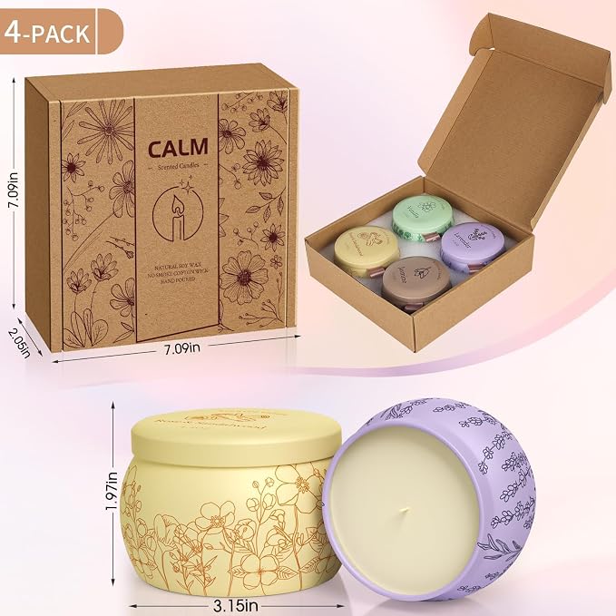 Scented Candles for Mom, 17.6oz Romantic Jar Candles for Women Girl Candle Set - Image 2