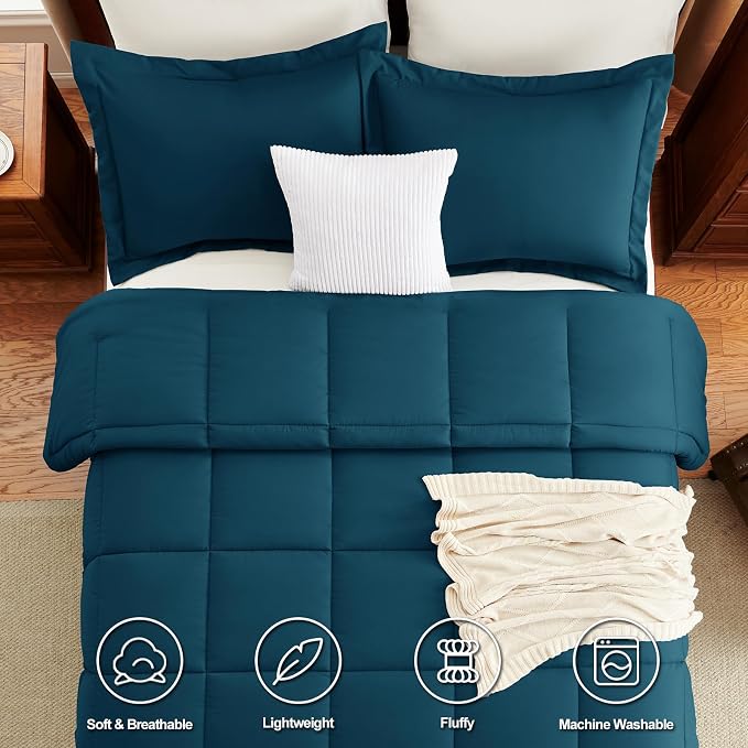CozyLux Twin/Twin XL Comforter Set Lyons Blue - Image 4