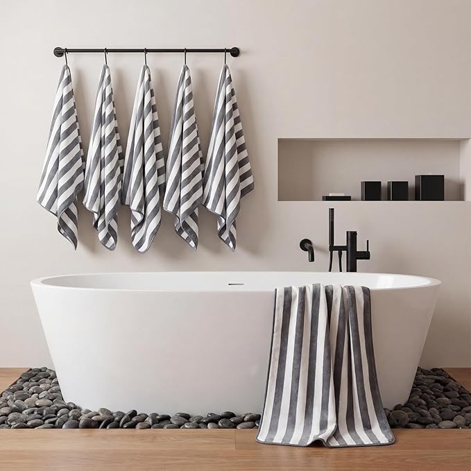 SmoothNovelty 16 Pack Microfiber Bath Towels Bulk 27'' x 60'' Oversized Size - Image 6