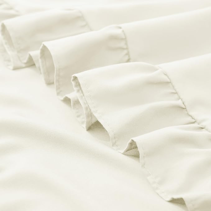 KKJIAF Ruffle Pillow Cases Queen Size Set of 2, Ruffled Pillow Covers - Image 6