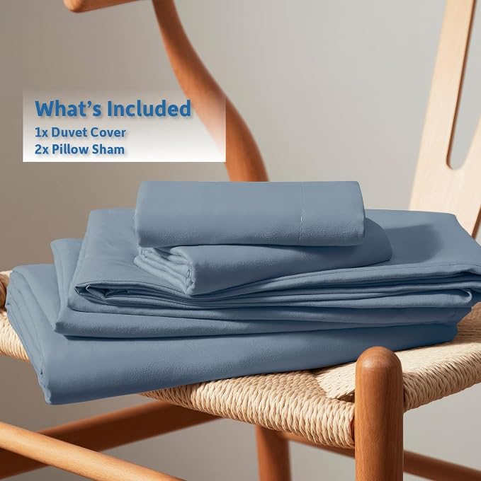 Nestl Stone Blue Duvet Cover Queen Size - Image 9