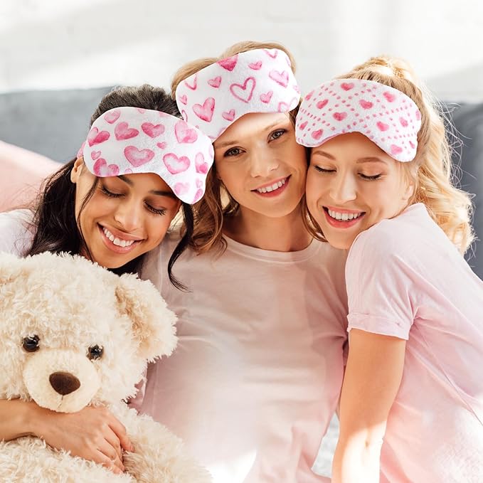 Cuffbow 6 Pack Plush Sleep Mask Set, Cute Plush Eye Masks - Image 6