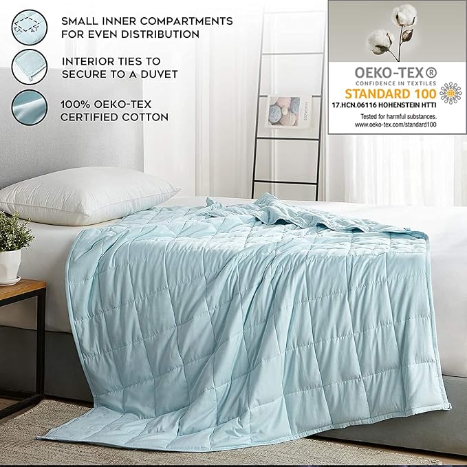 YnM Weighted Blanket, Heavy 100 Percent Oeko-Tex Certified Cotton Material - Image 5