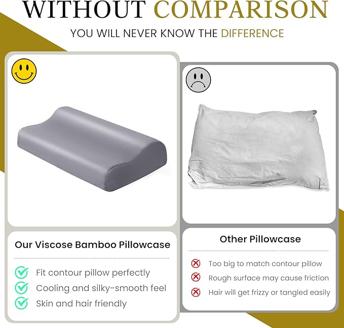 Contour Pillowcase- Rayon Derived from Bamboo Cooling Contour Cervical Neck - Image 2