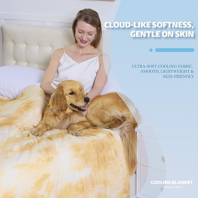 Cooling Blanket Throw Size for Hot Sleepers Ultra Lightweight & Breathable - Image 2
