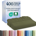 Extra Deep California King 400 Thread Count Cotton Fitted Sheet by CGKUnlimited