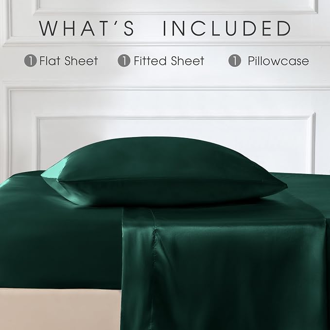 FreshCulture Satin Sheets Twin XL Bed Set - Image 3