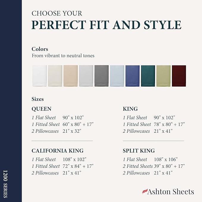 100% Egyptian Cotton Queen Size Sheets Set - Image 8