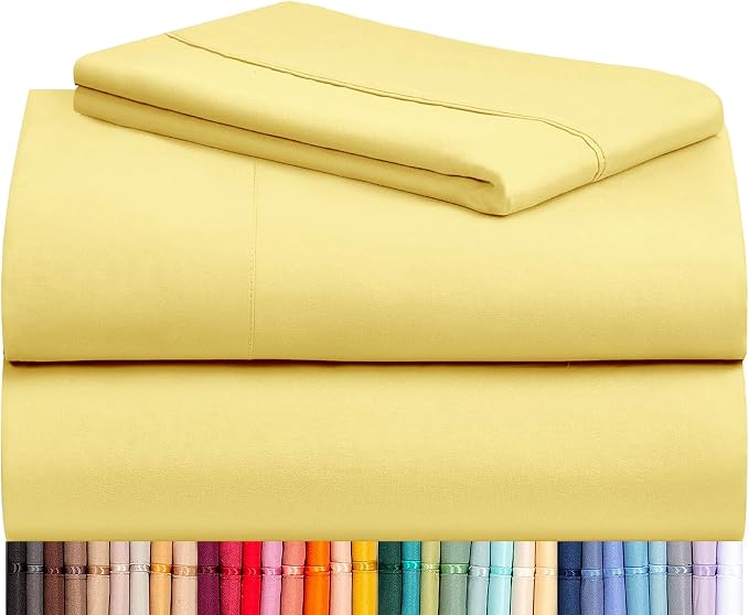 LuxClub 3 PC Twin Sheet Set, Deep Pockets Wrinkle Free Cooling Bed Sheets Hotel by LuxClub