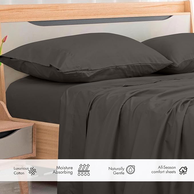 Royale Linens 300 Thread Count 100% Long Staple Combed Cotton Flat Sheet - Image 3