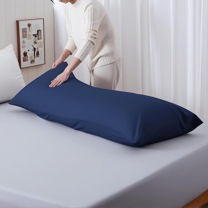Body Cooling Pillow Case, Viscose Derived from Bamboo Long Pillow Protectors - Image 4