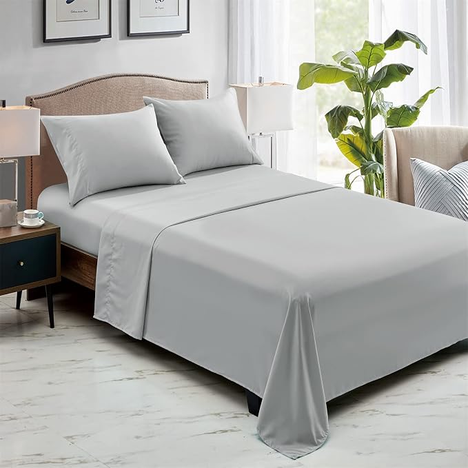 FreshCulture Twin Flat Sheets Only, Soft Microfiber Bedding Sheets - Image 6